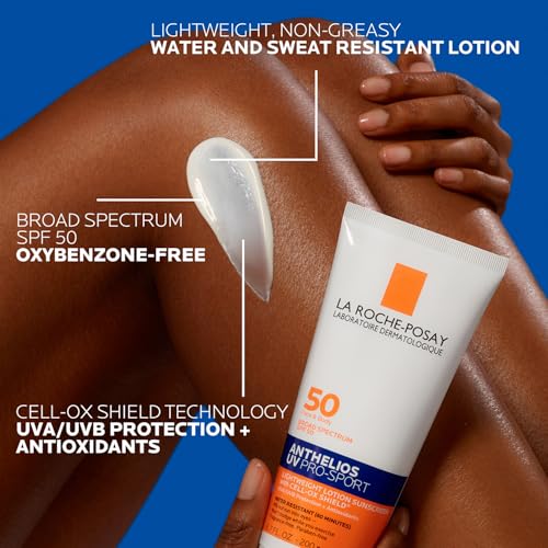 La Roche Posay Anthelios UV Pro-Sport Sunscreen SPF 50, Daily Sunscreen for Face with Vitamin B5 and Vitamin E, Broad Spectrum Invisible SPF Protection, Water Resistant, Non Greasy