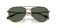 Thumbnail for COACH Sunglasses HC 7164 933371 Antique Gold/Tokyo Tortoise Green Solid Polyam