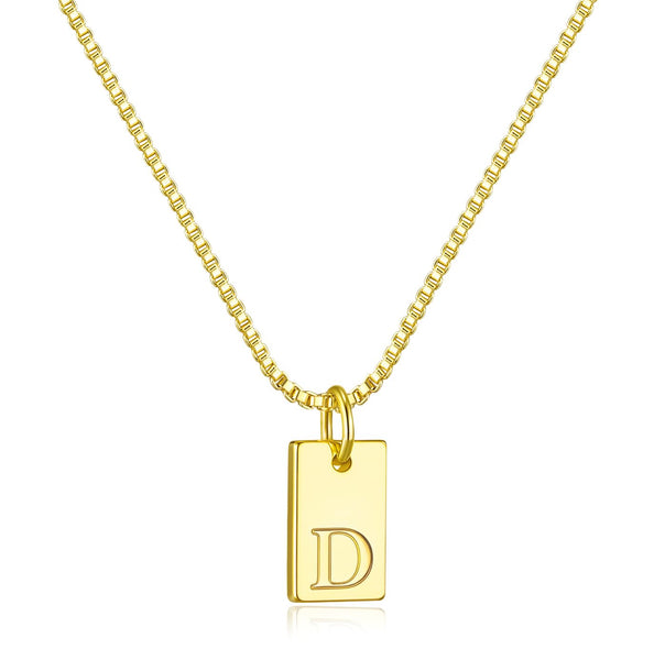 Initial Necklaces for Women 14K Gold Plated Letter Necklace Dainty Name Pendant Necklace Personalized Christmas Gifts for Women Trendy Gold Jewelry