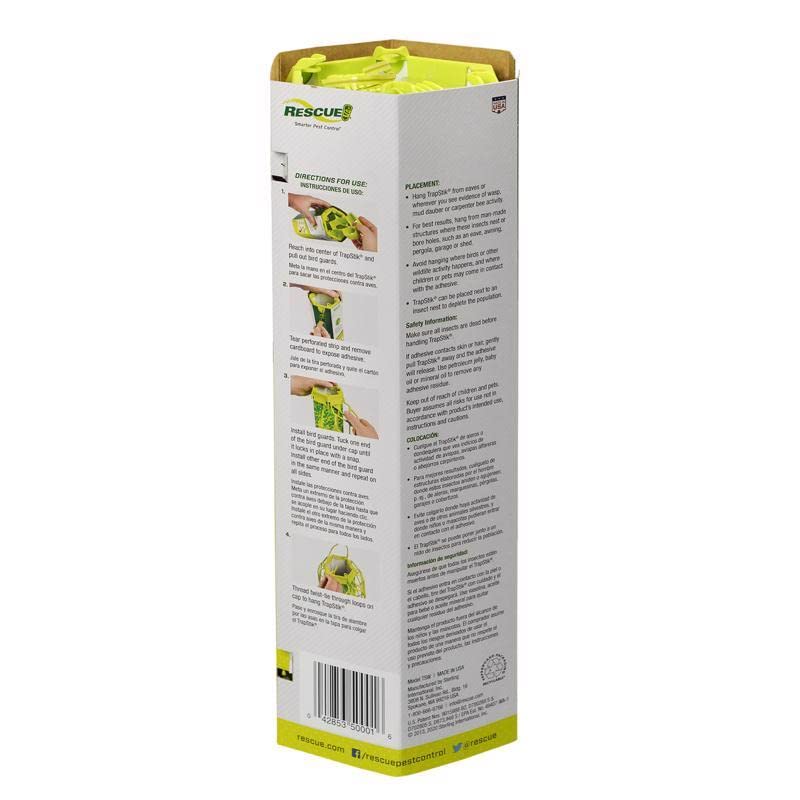 RESCUE! Wasp TrapStik — Traps Wasps, Mud Daubers & Carpenter Bees - 6 Traps