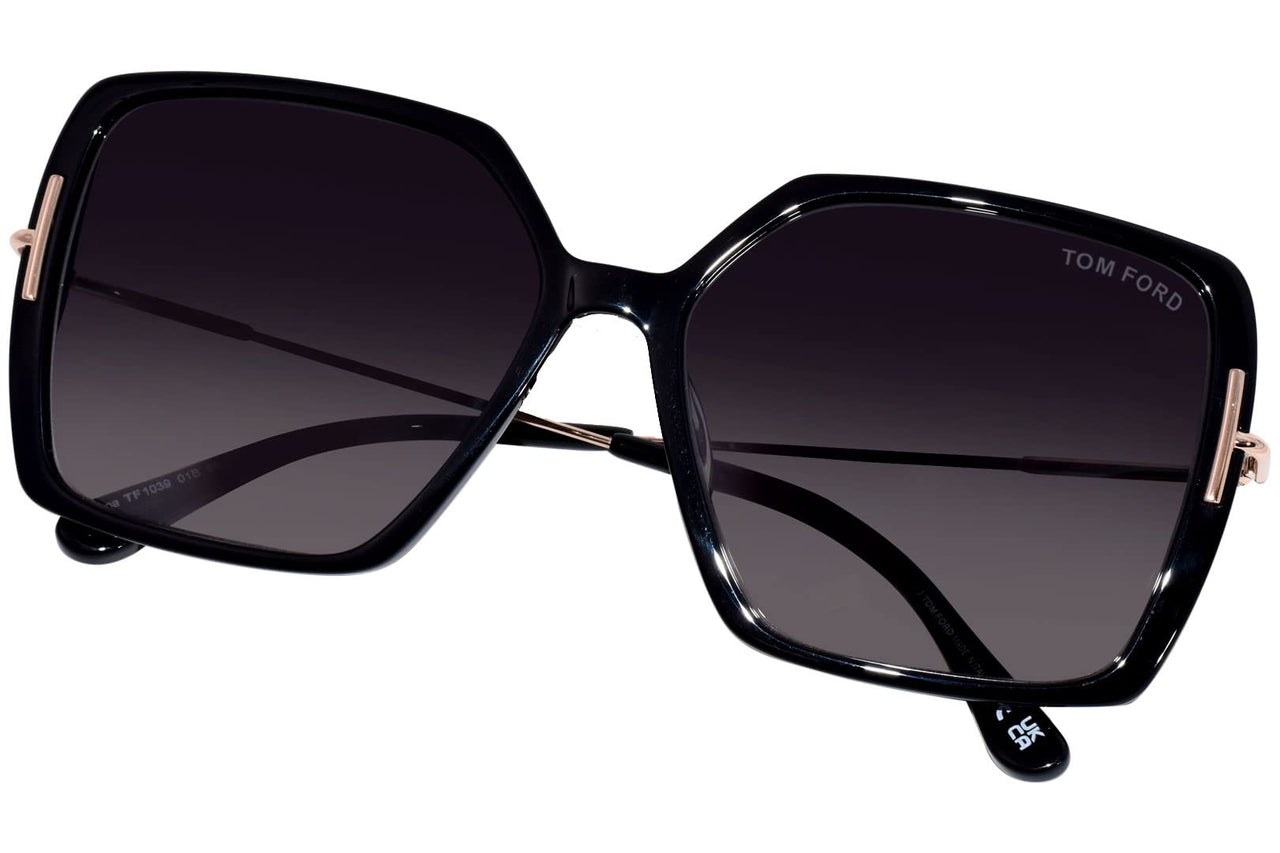 Tom Ford JOANNA FT 1039 Shiny Black/Dark Grey Shaded 59/15/140 women Sunglasses