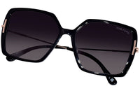 Thumbnail for Tom Ford JOANNA FT 1039 Shiny Black/Dark Grey Shaded 59/15/140 women Sunglasses