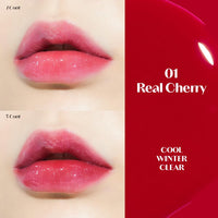 Thumbnail for ETUDE Dear Darling Oil Tint #1 Real Cherry 4g | High Moisturizing and Strong Hydrating Lip Oil/Lip Gloss | Smooth and Moist Lips | Non-Sticky Lip Oil Tint For Dry Lips | K-beauty