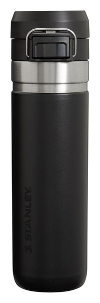 Thumbnail for Stanley Quick Flip GO Water Bottle 24 oz | Push Button Lid | Leakproof and Packable for Travel and Sports | Insulated Stainless Steel | BPA-Free | Black 2.0