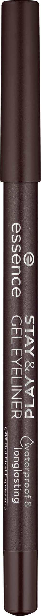 Thumbnail for essence | Stay & Play Gel Eyeliner | Super Soft Gel-like Texture | Waterproof & Longlasting | Vegan & Cruelty Free (02 But First Espresso)