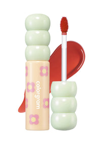 Thumbnail for COLORGRAM Fruity Glass Tint 06 Joyful Tomato | | Korean Long Lasting & Waterproof Lip Stain l Glossy Dewy Lip Gloss, Highly Pigmented Bright Red Orange Shade with Glowing effect 0.11 Oz.