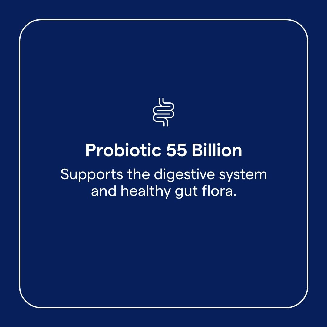 Trace Minerals Probiotic 55 Billion - High-Potency Probiotic for Small & Large Intestine Support - Age-Related Gut Support - Delayed Release Technology - Gluten-Free - 30 Count (30 Servings)
