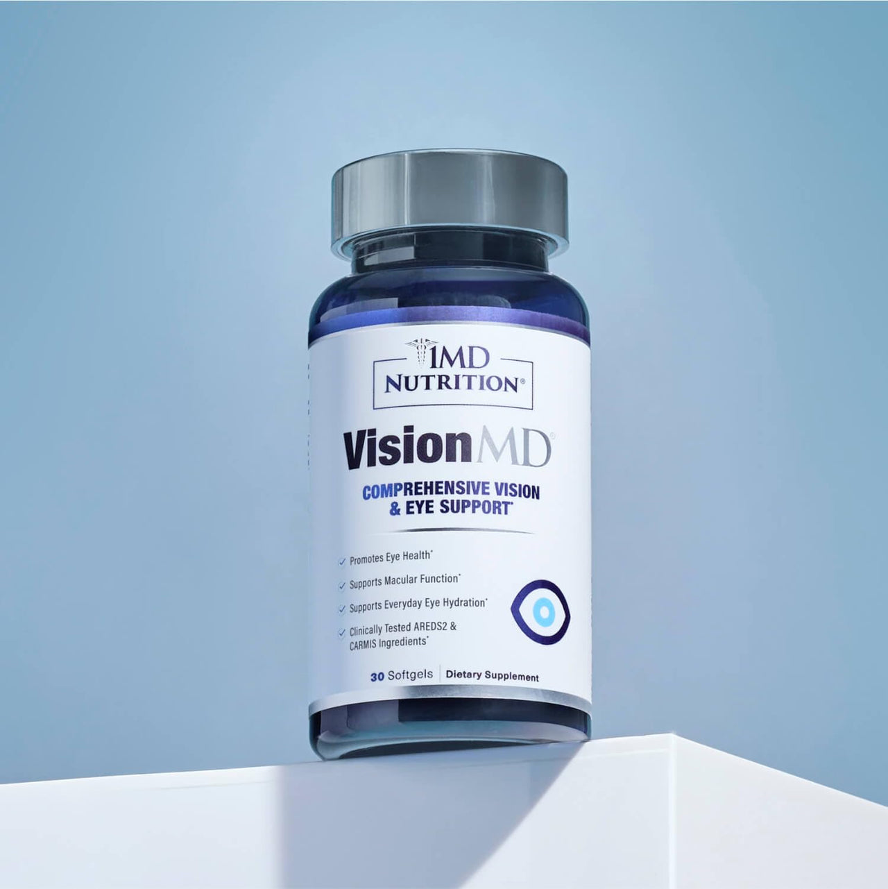 1MD Nutrition VisionMD Eye Vitamin CARMIS - Eye Supplement for Adults - with OptiLut Lutein & Zeaxanthin - Supports Vision Health Care, Everyday Eye Strain, & Occasional Dry Eye - 30 Softgels