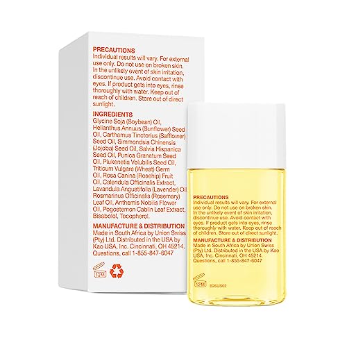 Bio-Oil Natural Skincare Oil Serum, Face and Body Moisturizer with Chamomile, Rosehip, and Lavender Oil, for Scars, Stretch Marks, Sensitive Skin, All Skin Types, 0.85 Oz, Pack of 3