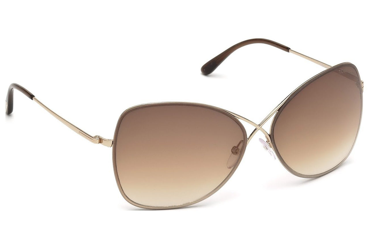 Tom Ford Butterfly Sunglasses TF250 Colette 28F Rose Gold FT0250