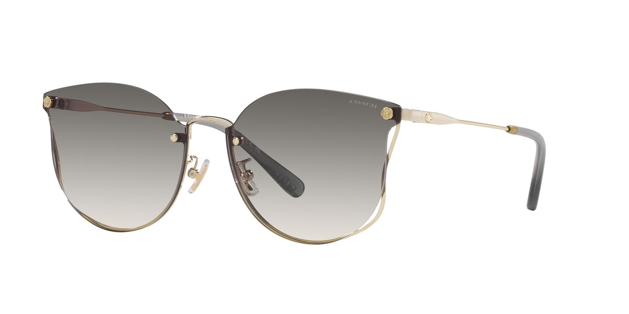 COACH Sunglasses HC 7151 D 900511 Ch573 Shiny Light Gold Black G