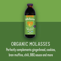 Thumbnail for Wholesome Sweeteners 16-Ounces Organic Molasses, Fair Trade, Non GMO, Gluten Free & Vegan, Perfect for cookies, glazing and more, 1 Pack