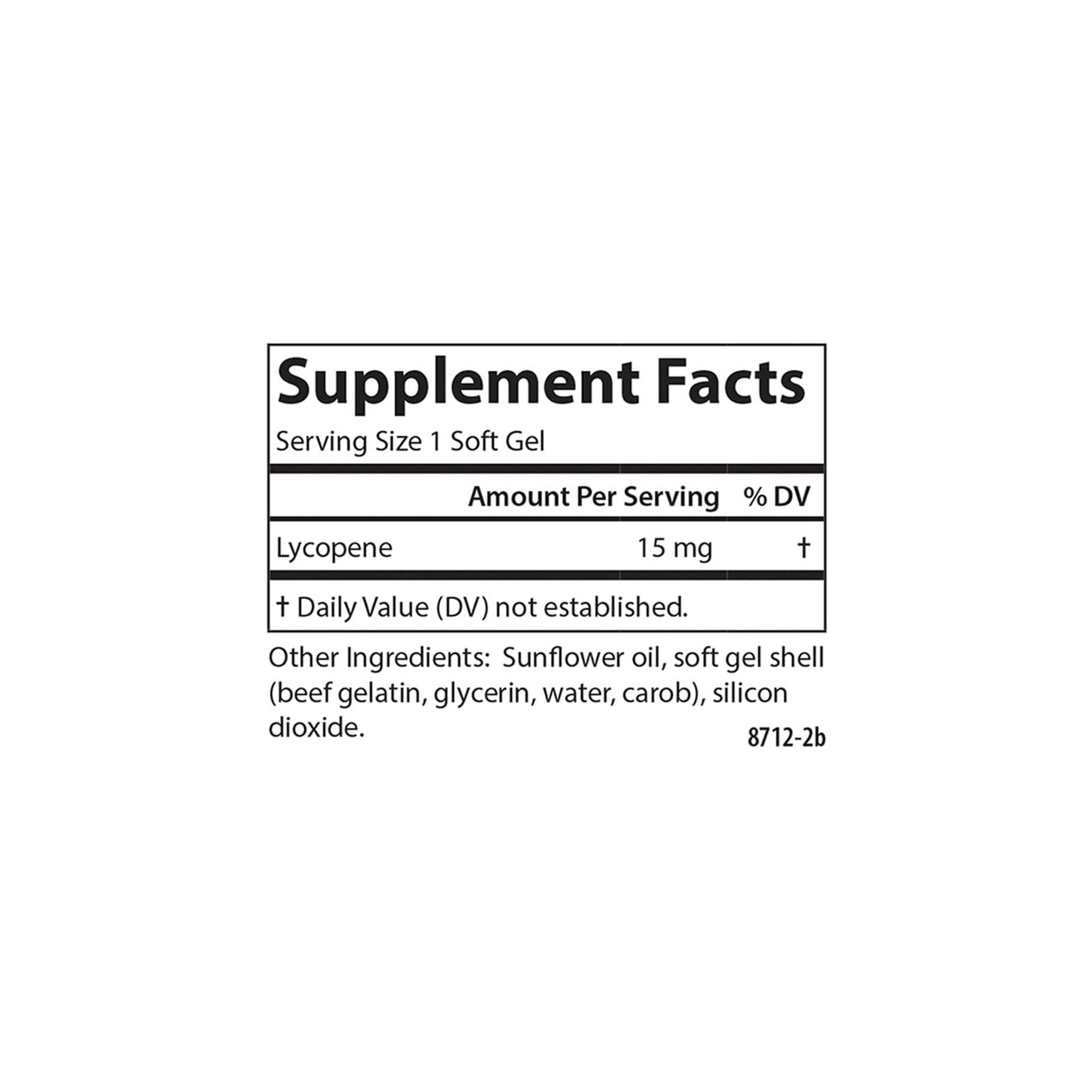 Carlson - Lycopene, 15 mg, Tomato-Free, Prostate Health & Circulation Support, Optimal Wellness, 180 Softgels