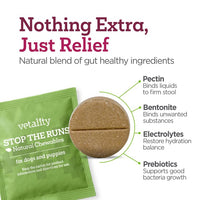 Thumbnail for Vetality Stop The Runs | Dog Anti Diarrhea Medicine | 6 Count Chewable | Chicken Flavor