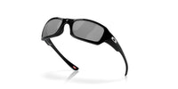 Thumbnail for Oakley Men's OO9238 Fives Squared Rectangular Sunglasses, Polished Black/Black Iridium Polarized, 54 mm