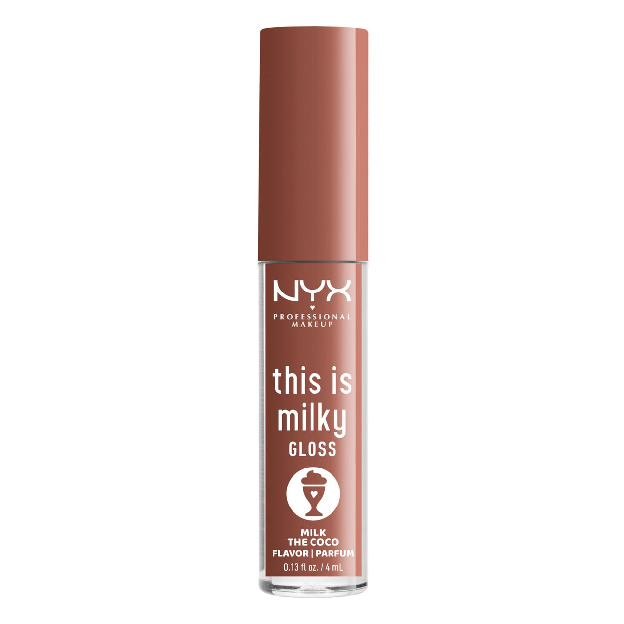 NYX PROFESSIONAL MAKEUP This Is Milky Gloss, Lip Gloss with 12 Hour Hydration, Vegan - Milk The Coco (Dark Chocolate) (Pack of 2)