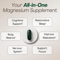 Thumbnail for MAGPLUS+ Magnesium L-Threonate w Apigenin & L Theanine | 7-Ingredient Sleep Blend | Brain, Memory, & Sleep Support | Liposomal Magnesium Threonate Supplement (60 Capsules)