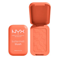 Thumbnail for NYX PROFESSIONAL MAKEUP Buttermelt Powder Blush, Fade and Transfer-Resistant Blush, Up to 12HR Make Up Wear, Vegan Formula - Sooner The Butta