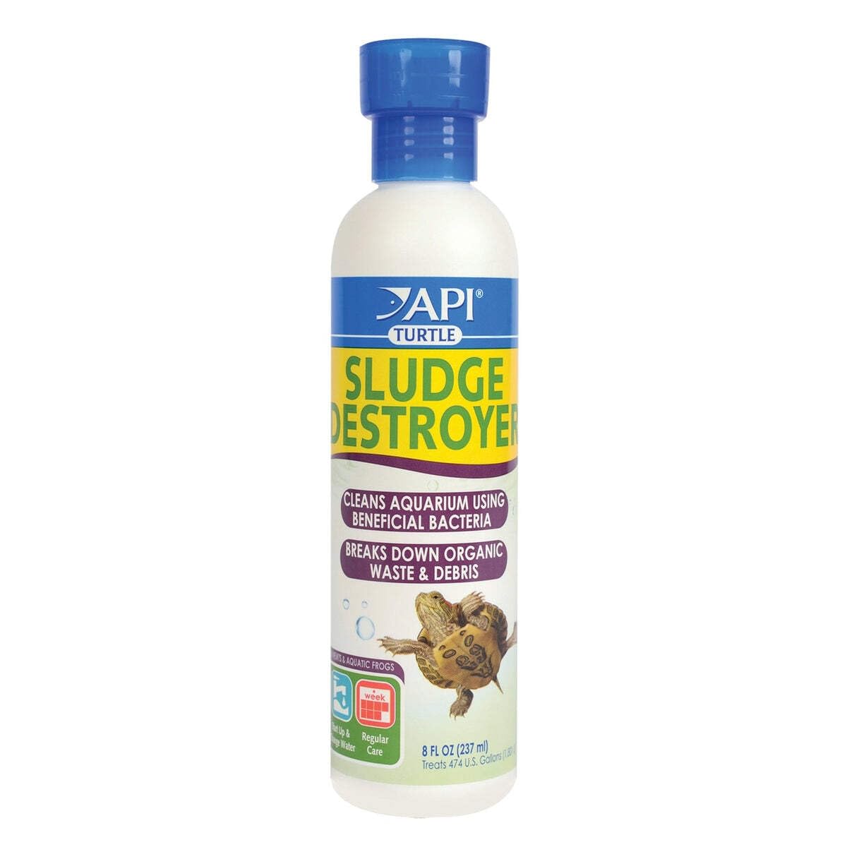 API TURTLE SLUDGE DESTROYER Aquarium Cleaner and Sludge Remover Treatment 4-Ounce Bottle