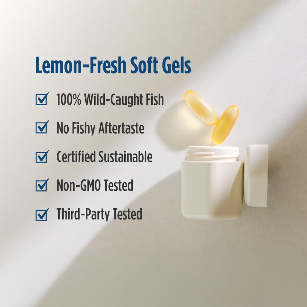 Nordic Naturals ProEPA, Lemon - 180 Soft Gels - 1210 mg Omega-3 - High-Intensity EPA Formula for Healthy Mood, Heart Health & Cellular Function - Non-GMO - 90 Servings