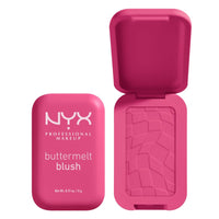 Thumbnail for NYX PROFESSIONAL MAKEUP Buttermelt Powder Blush, Fade and Transfer-Resistant Blush, Up to 12HR Make Up Wear, Vegan Formula - Butta With Time