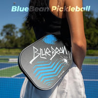 Thumbnail for Pickleball Paddles,USAPA,Carbon Fiber Pickleball Paddle with 16MM Polymer Honeycomb Core Provides Lighter Weight&Higher Grit&Spin,Engineered for Professional Players,BlueBean (Light Blue)