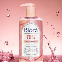 Thumbnail for Bioré Rose Quartz + Charcoal Daily Purifying Cleanser, Oil Free Facial Cleanser Energizes Skin, Dermatologist Tested and Cruelty Free, 6.77 oz