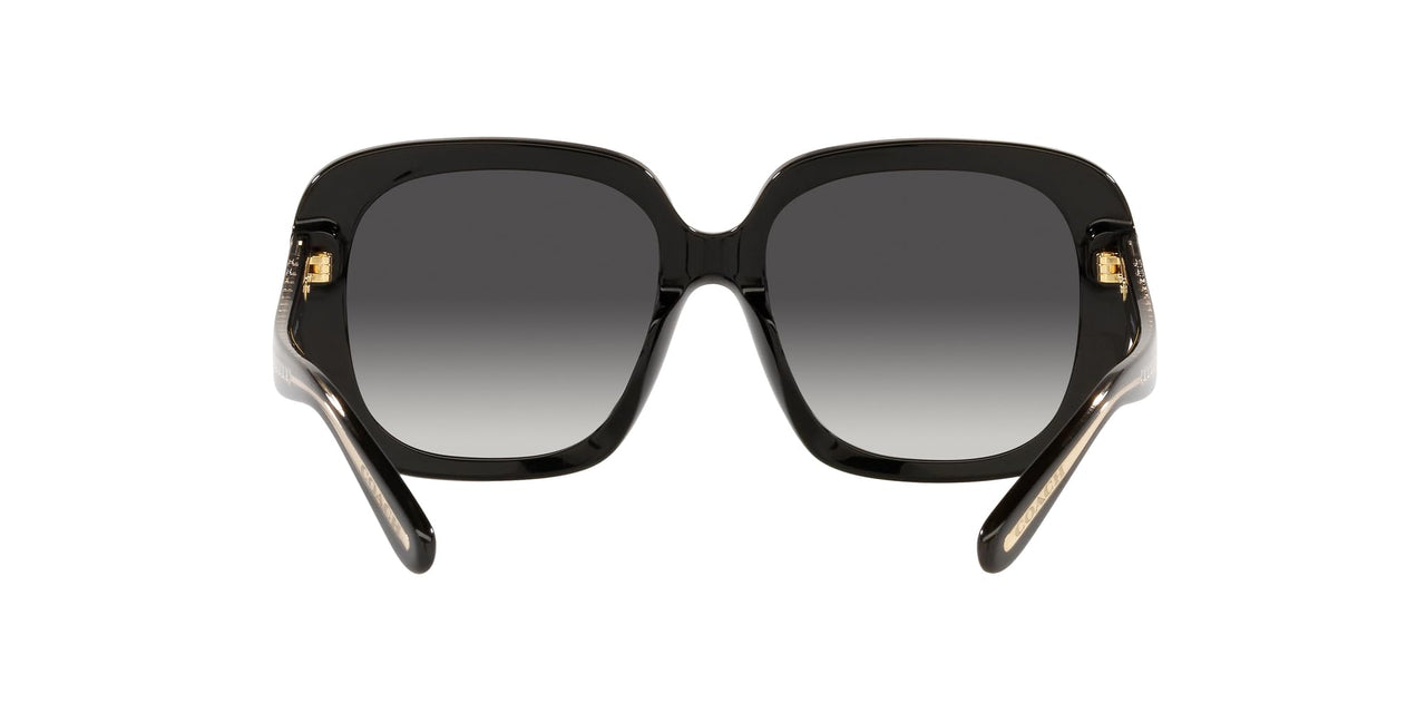 Coach HC8323U Universal Fit Sunglasses, Black/Light Grey Black Gradient, 56 mm