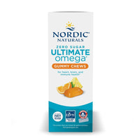 Thumbnail for Nordic Naturals Zero Sugar Ultimate Omega Gummy Chews - Tropical Fruit - 54 Gummy Chews - Non GMO - Optimal Wellness - 27 Servings