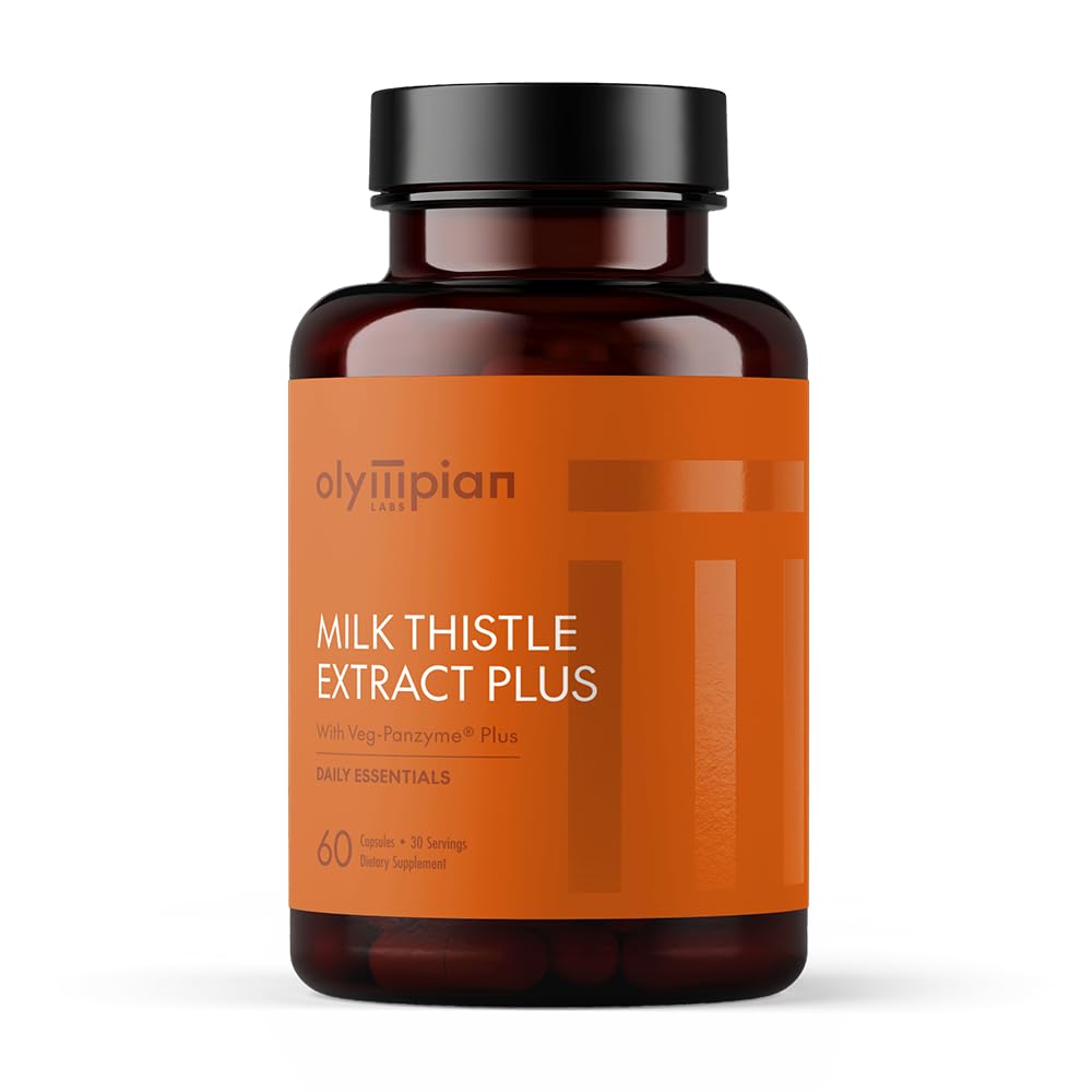 Olympian Labs Milk Thistle Extract Plus Enzymes, Antioxidants, Supporting Liver Health, 60 Vegetarian Caps
