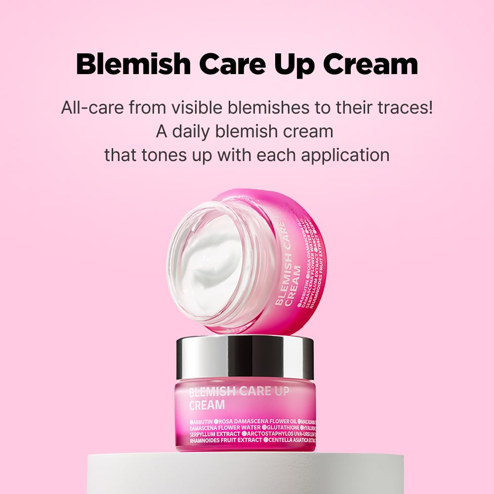 ISOI Blemish Care Up Cream, Hydrating & Skin Barrier Care with Bulgarian Rose Oil & 5-Layer Hyaluronic Acid, Korean Skin Care Acne (1.86 fl.oz, 55ml)