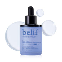 Thumbnail for belif Super Drops Multi-7 Hyaluronic Hydrating Serum - 24-hr Moisturization, Hyaluronic Acid, Panthenol, Lightweight Daily Essence | Korean Skincare (1.01 fl. oz)
