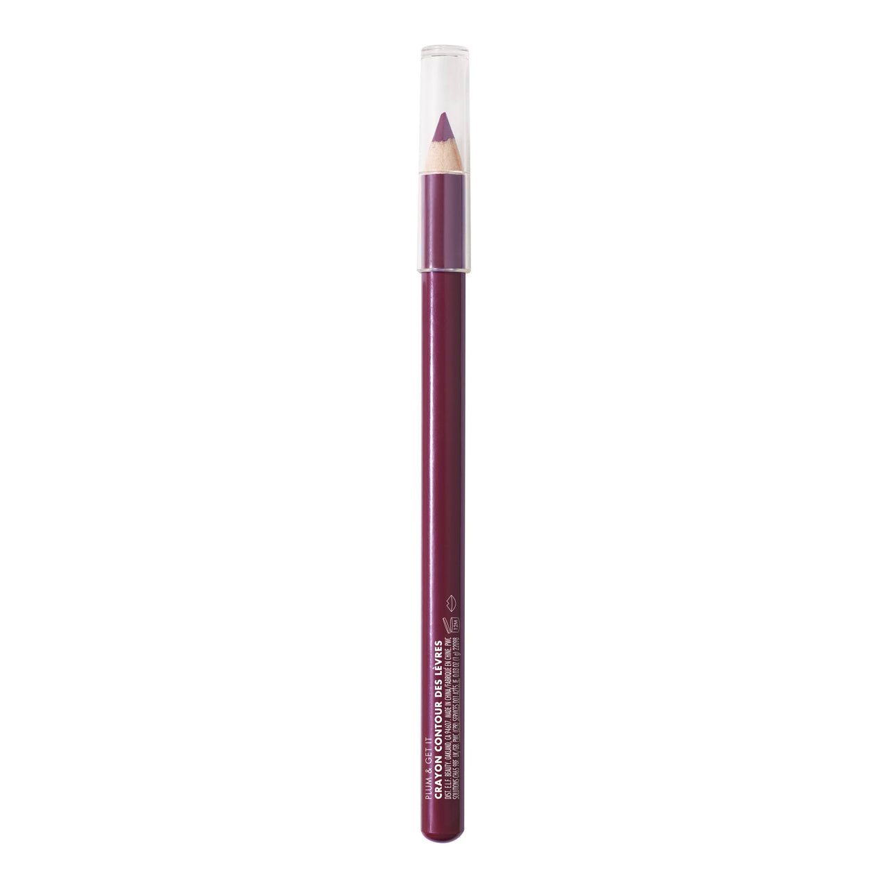 e.l.f. Cream Glide Lip Liner, Highly-Pigmented Pencil For Shaping & Sculpting Lips, Semi-Matte Finish, Vegan & Cruelty-Free, Plum & Get It
