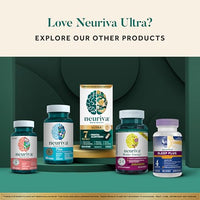 Thumbnail for NEURIVA Ultra Decaffeinated Clinically Tested Nootropic Brain Supplement for Mental Alertness, Memory, Focus & Concentration, Cognivive, Neurofactor, Phosphatidylserine, Vitamins B6 B12, 60 Capsules