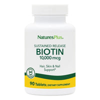 Thumbnail for NaturesPlus Biotin 10,000 mcg - 90 Sustained-Release Tablets - Hair, Skin & Nail Support - High-Potency B Vitamin - Vegetarian, Gluten Free - 90 Servings