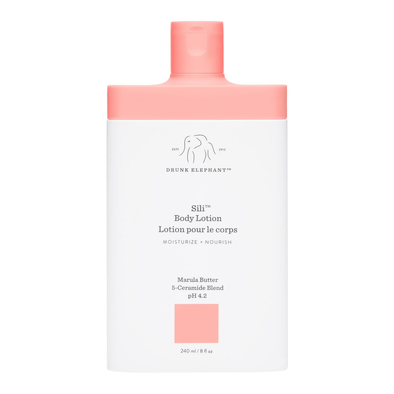 Drunk Elephant Sili Body Lotion - 240 ml/8 fl oz - Lightweight Daily Lotion - Clean Clinical Skincare - Cruelty-Free - Dermatologist Tested - Free of Essential Oils, Silicones, and Fragrance