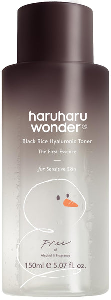 haruharu Wonder Black Rice Hyaluronic Toner for Sensitive Skin, Alcohol-Fragrance Free, Soothing, Hydrating, Holiday Stocking Stuffers, Glass Skin, Korean Skin Care, 5.07 fl.oz (Christmas Edition)