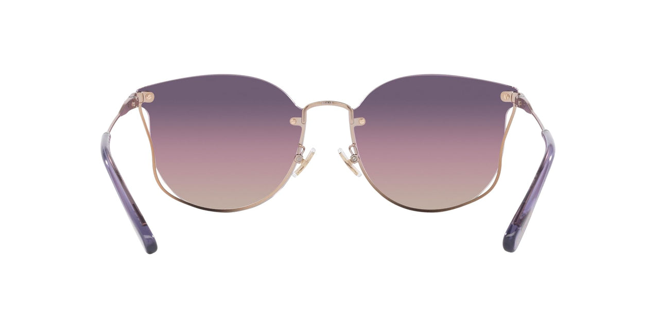 Coach HC7151D Sunglasses, Shiny Rose Gold/Transparent Purple, 63 mm