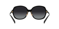 Thumbnail for Coach HC8360F Low Bridge Fit Sunglasses, Black/Grey Gradient Polarized, 58 mm