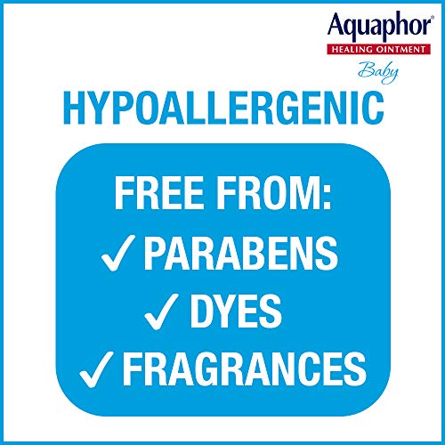 Aquaphor Baby Healing Ointment Advanced Therapy Skin Protectant for Chapped or Dry Skin, Drool Rash and Diaper Rash Ointment, Hypoallergenic Baby Essentials, Travel Size, 0.35 Oz Tube, Pack of 2