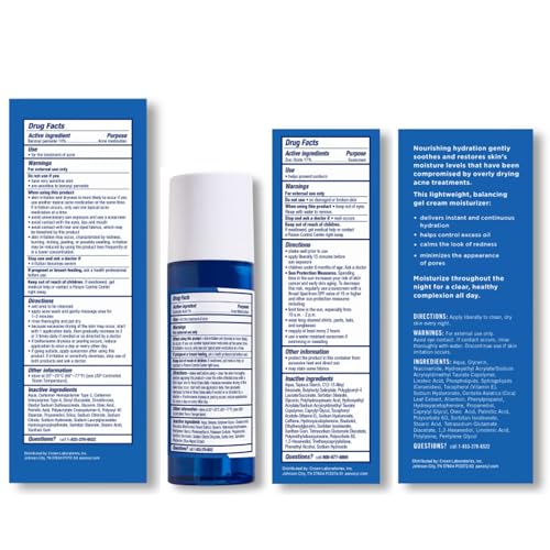 PanOxyl Complete Cleanse, Manage & Moisturize Bundle - Acne Foaming Wash Benzoyl Peroxide 10%, PM Balancing Repair Moisturizer, AM Oil Control Moisturizer & Clarifying Exfoliant with 2% Salicylic Acid