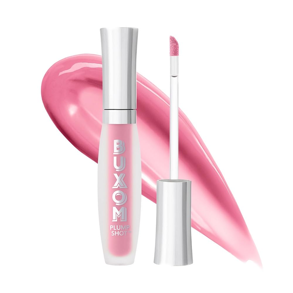 Buxom Plump Shot Peptide-Infused Lip Serum, Lip Plumping Gloss, Formulated with Advanced Peptides, Hyaluronic Acid, Avocado & Jojoba Oil