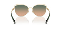 Thumbnail for COACH Women's HC7162 Cat Eye Sunglasses, Shiny Light Gold/Pine/Green Champagne Gradient, 57 mm