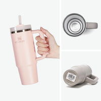 Thumbnail for Stanley H2.0 Vacuum Quencher, 0.3 gal (0.88 L), Ash Gray, Cold Insulation, Durable, Straw Water Bottle, Summer, Outdoors, Dishwasher Safe