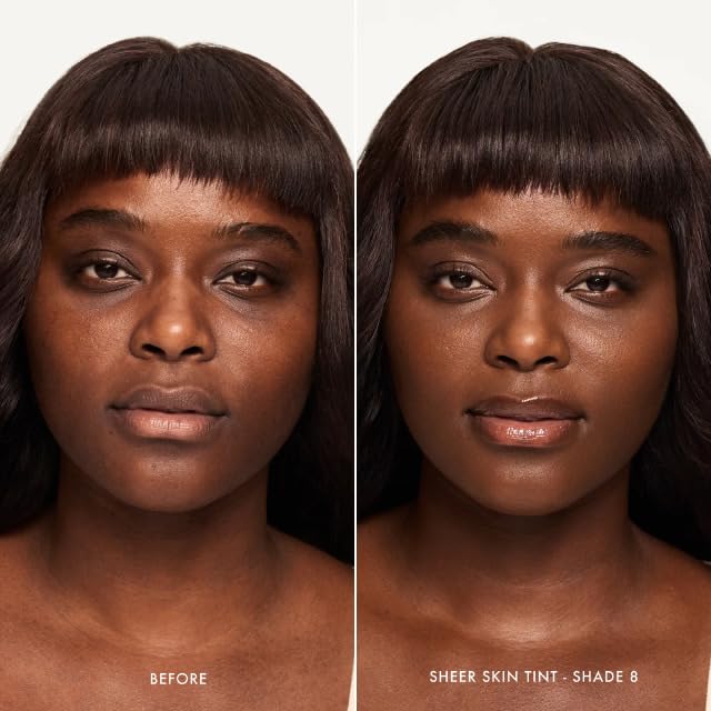 Summer Fridays Sheer Skin Tint - Skin Tint with Hyaluronic Acid - Helps Diminish Uneven Skin Tone - Sheer to Light Coverage - Shade 8 - Medium Deep with Neutral Warm Undertones (1 Fl Oz)