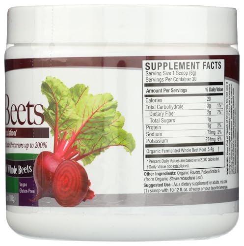 Nature's Answer Whole Beet Root Powder | Fermented | Great Tasting Cherry Flavor | Supports Wellness | Supports Circulation | 6.34oz | Vegan | Gluten Free | Non-GMO