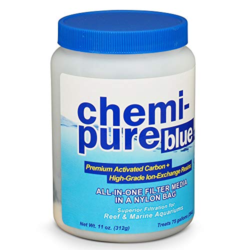 Boyd Chemi?Pure Blue 11?oz Aquarium Filtration Media Premium Extruded Carbon + Ion?Exchange Resins in Nylon Bag Clears Toxins, Phosphates & Metals
