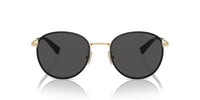 Thumbnail for COACH Sunglasses HC 7163 934687 Shiny Light Gold/Black Grey Solid Polyamide St