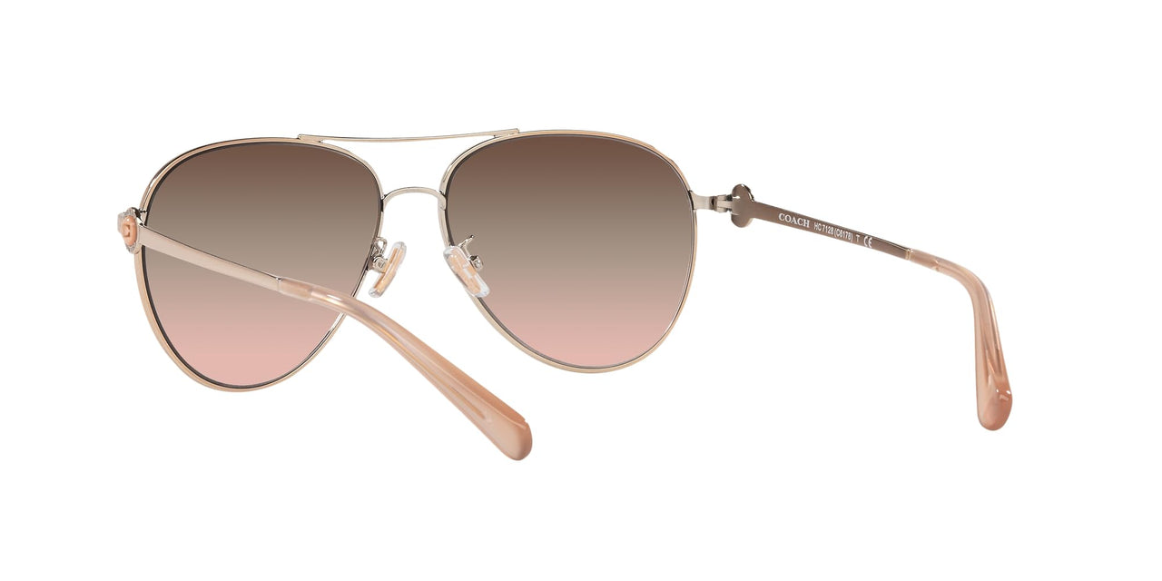 COACH Sunglasses HC 7128 9331U8 C6178 Shiny Rose Gold Brown Pi