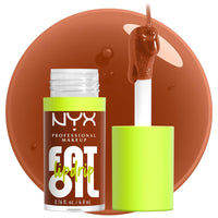 Thumbnail for NYX PROFESSIONAL MAKEUP Fat Oil Lip Drip, Moisturizing Lip Oil Gloss, Vegan Tinted Formula, Up to 12 HR Hydration - Scrollin' (Deep Caramel)